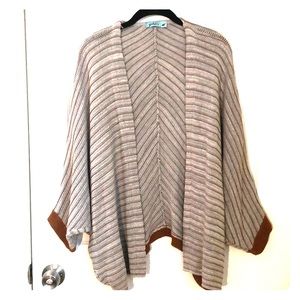 Goddis Striped Gray & Gold Cardigan (S/M)